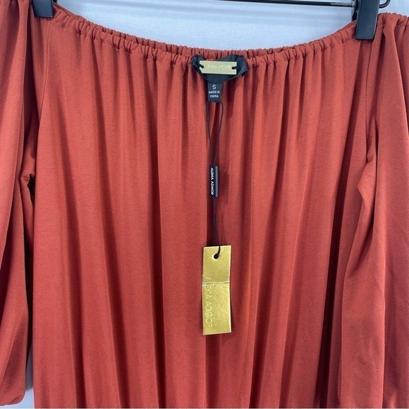 Alexia Admor Dress Women Small Brown Off The Shoulder Maxi Tiered Cocktail Party - Picture 9 of 16